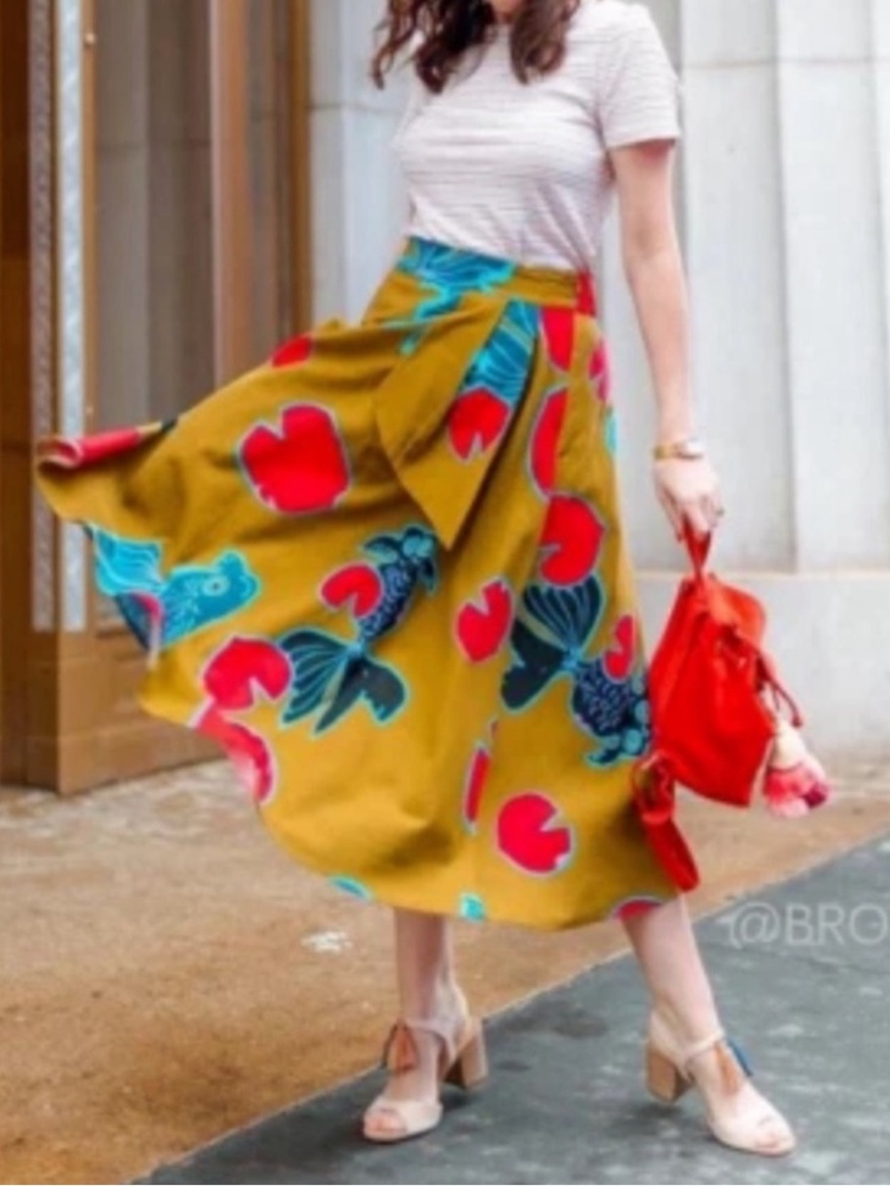 Eva Franco 2 Goldfish Lily
Pad A-
Line Skirt
Whimsical Retro
Statement Piece